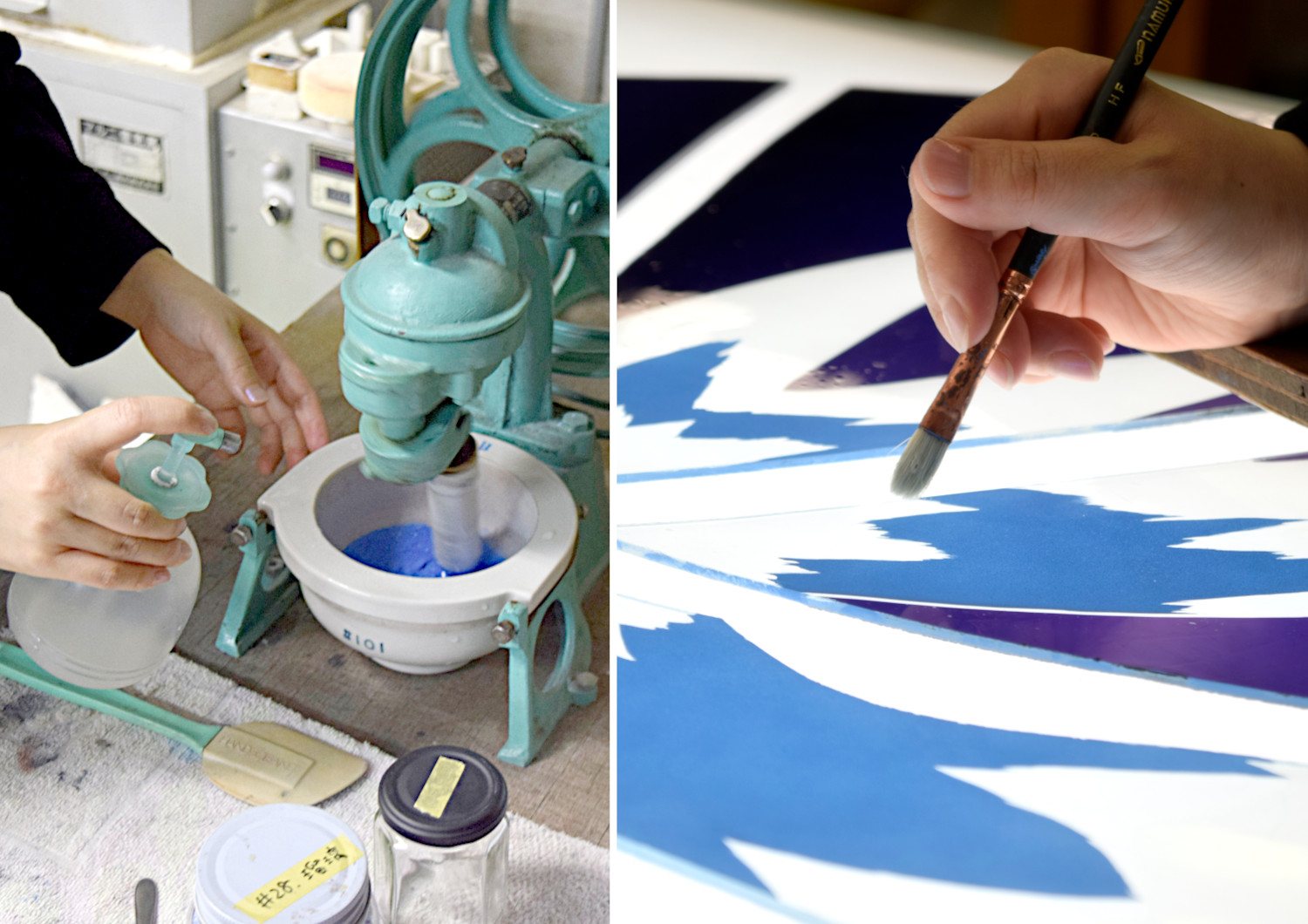 Stained glass artwork “The Vibrant Colors of Higo” — Production process 3