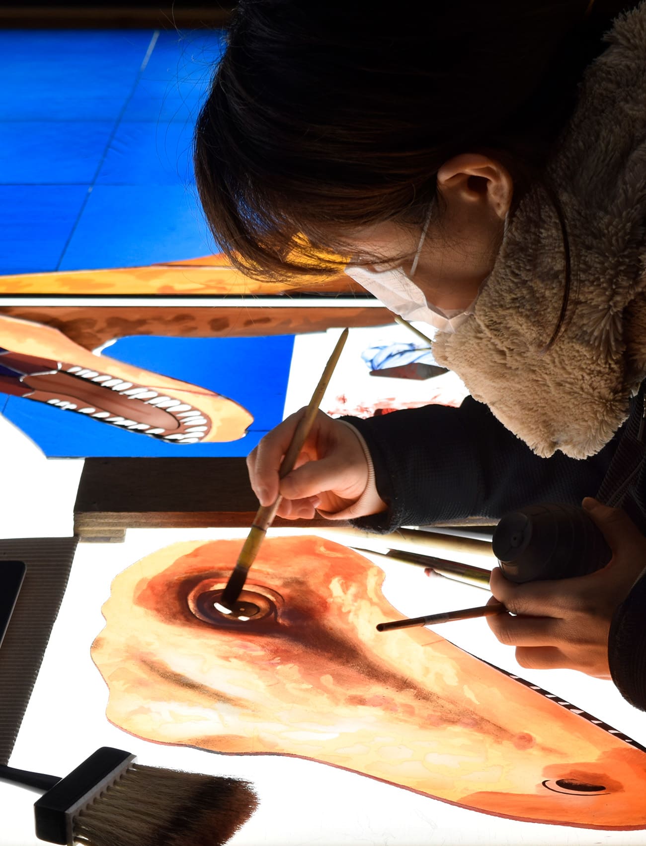 Participants painting Stained Glass