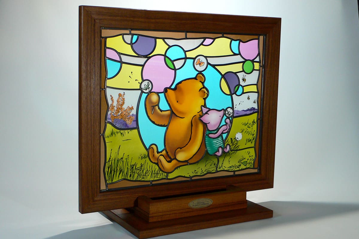 A glass object created as a commemorative item