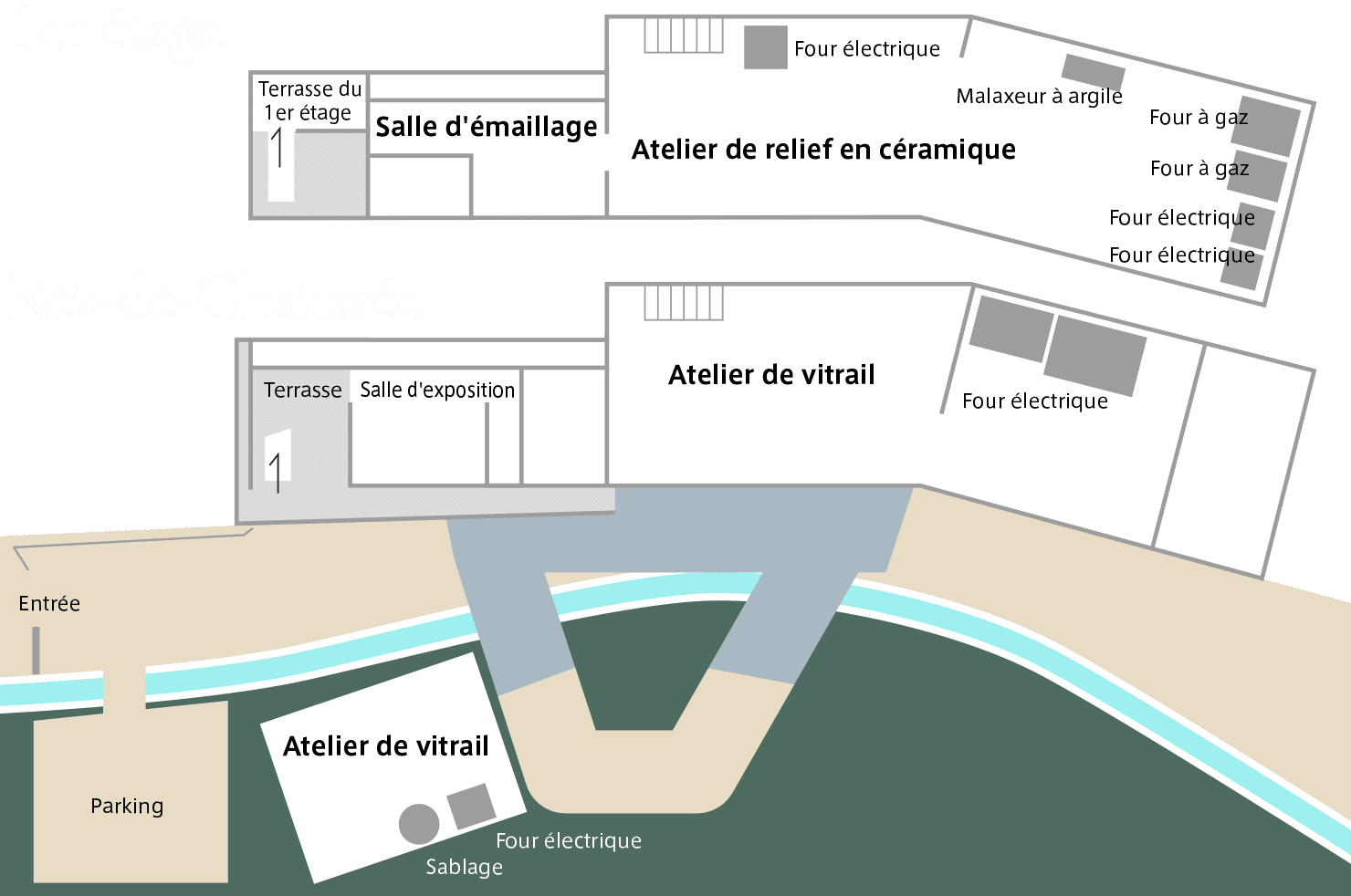 Plan des ateliers du Studio CREARE Atami–Yugawara